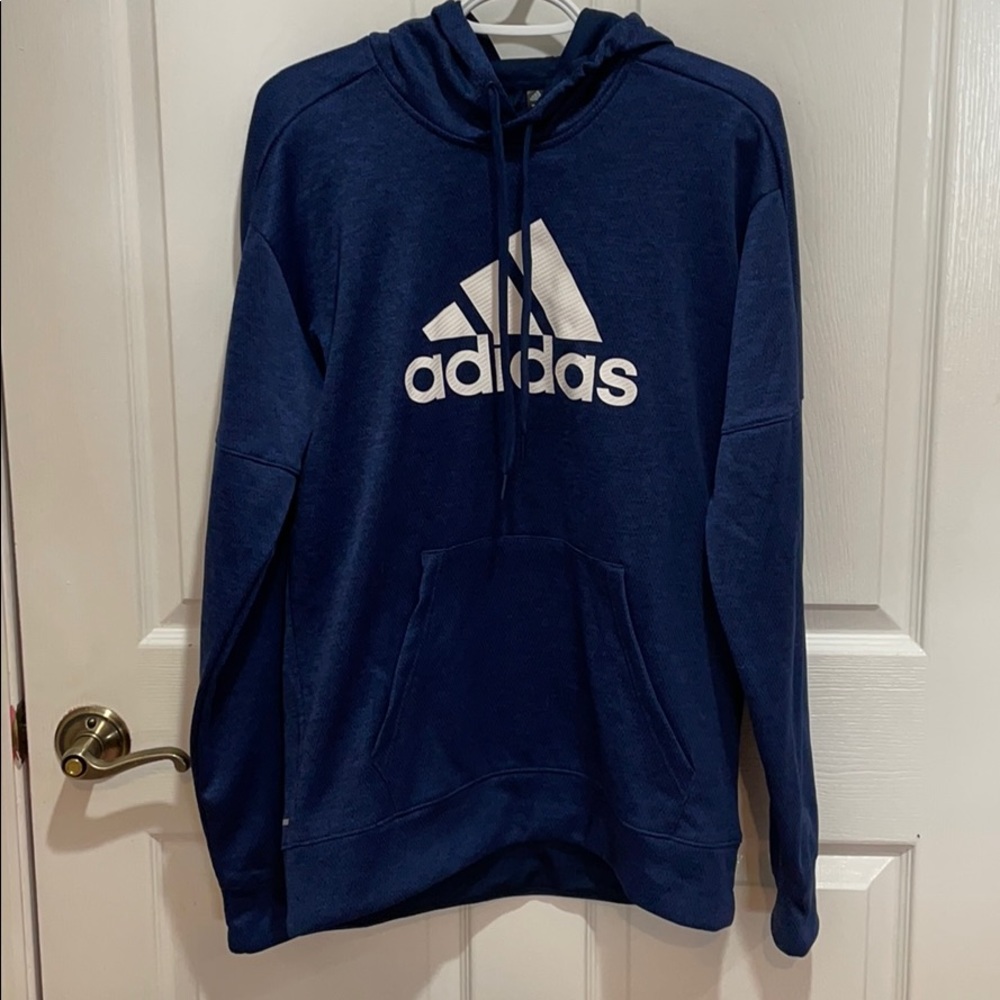 ADIDAS CLIMAWARM HOODIE IN BLUE